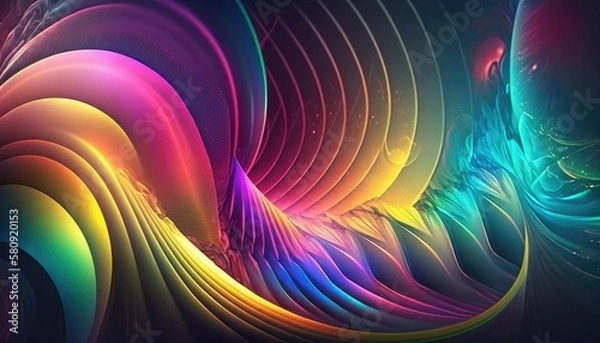 Fototapeta A colorful fractal abstract