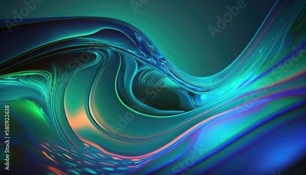 Obraz abstract green blue fractal background