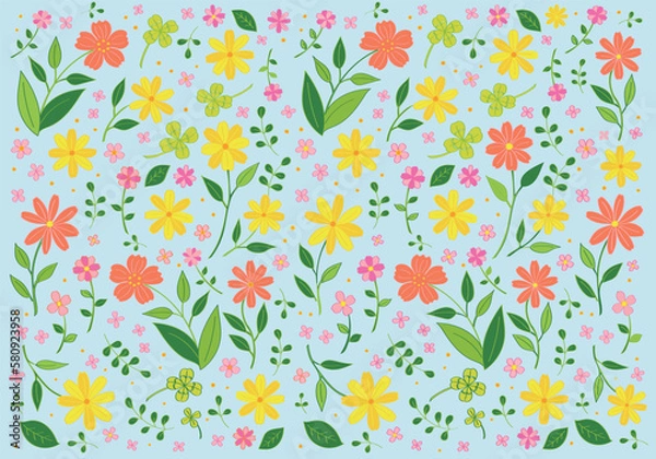 Obraz ボタニカルイラストの背景素材