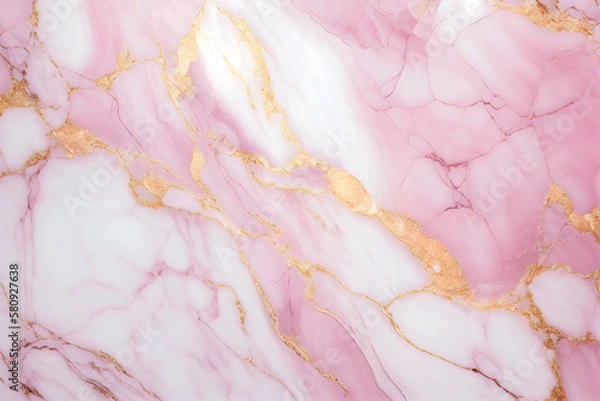 Fototapeta Luxurious Pink marble texture skin wallpaper background generative ai