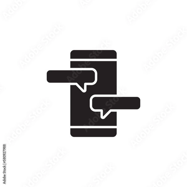 Obraz conversation chat bubble vector for Icon Website, UI Essential, Symbol, Presentation