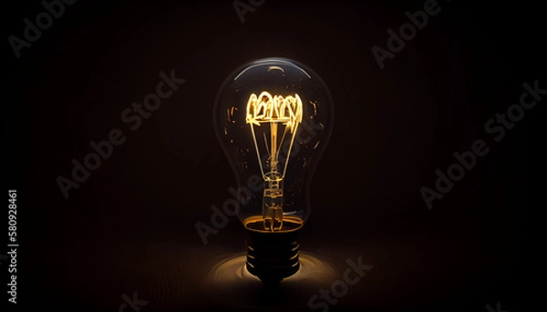 Fototapeta Light bulb on background