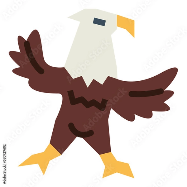 Fototapeta Eagle flat icon style