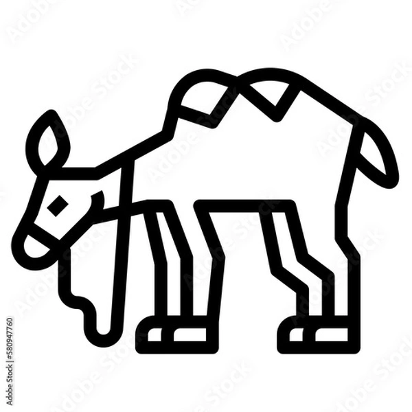 Obraz camel line icon style