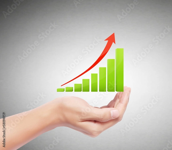Fototapeta Graph in the hand