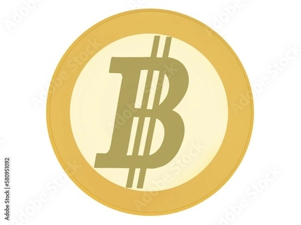 Fototapeta ビットコイン, 白背景, 大き目