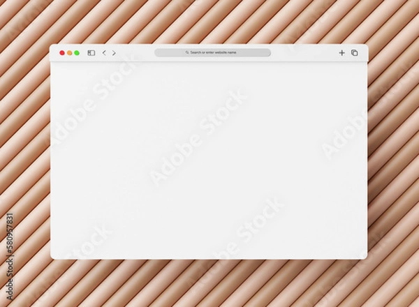 Fototapeta Website browser presentation mockup 3d scene creator