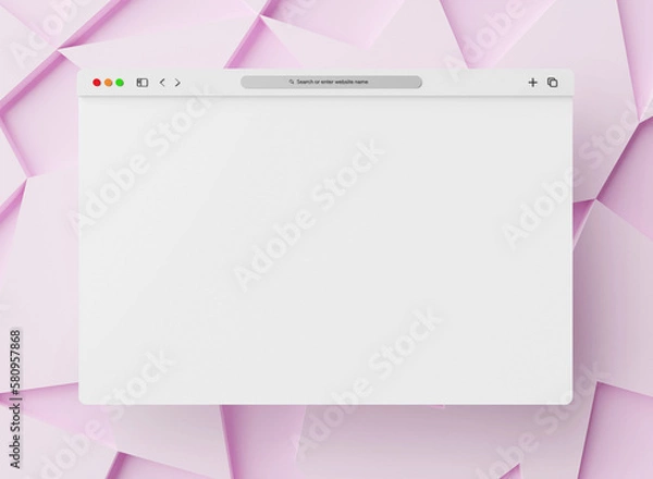 Fototapeta Website browser presentation mockup 3d scene creator