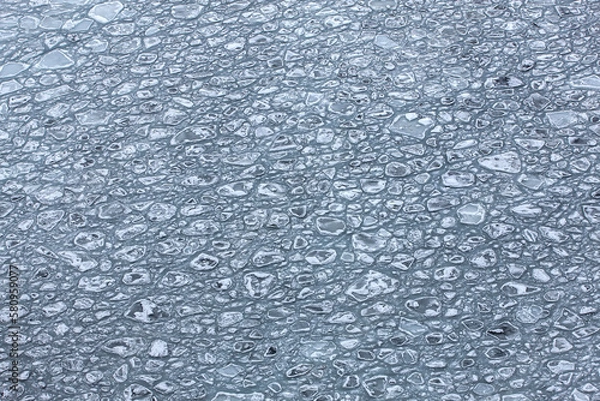 Obraz broken ice on sea water as texture