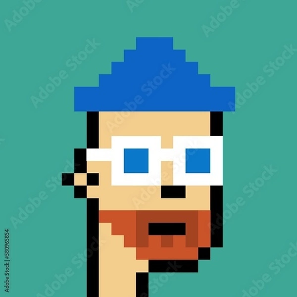 Fototapeta Pixelated people avatar