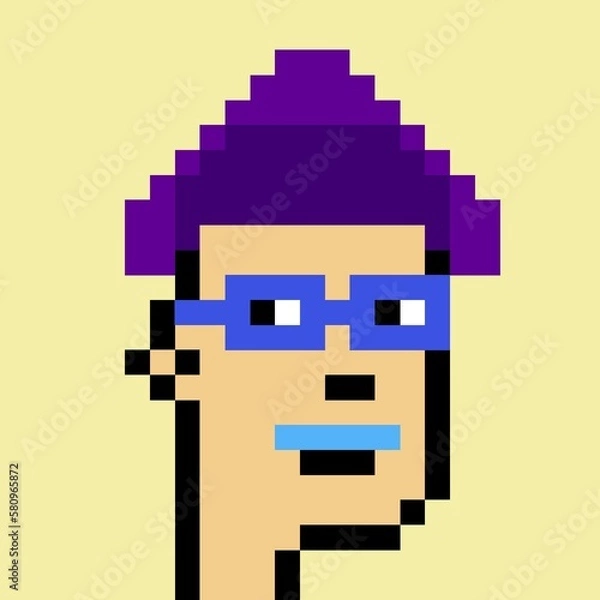 Fototapeta Pixelated people avatar