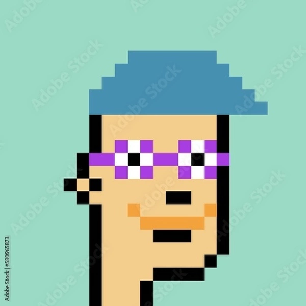 Fototapeta Pixelated people avatar