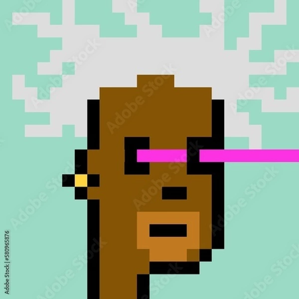 Fototapeta Pixelated people avatar