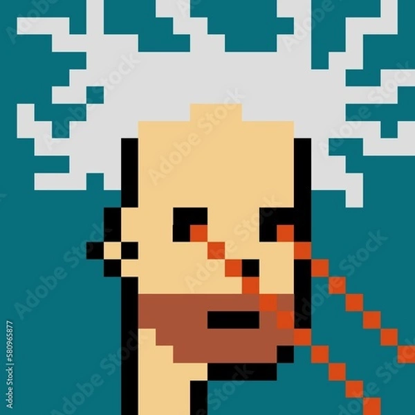 Fototapeta Pixelated people avatar