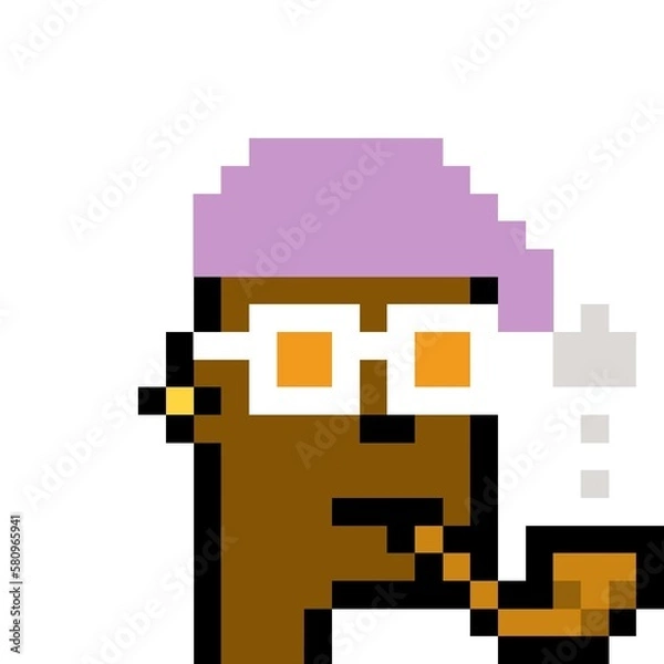 Fototapeta Pixelated people avatar