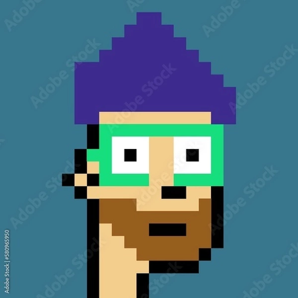 Fototapeta Pixelated people avatar