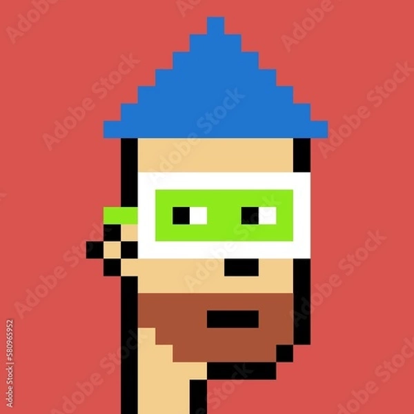 Fototapeta Pixelated people avatar