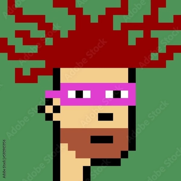 Fototapeta Pixelated people avatar