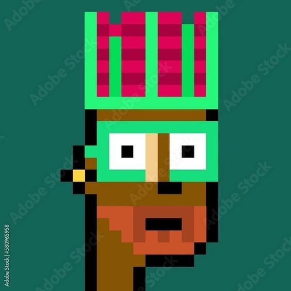 Fototapeta Pixelated people avatar