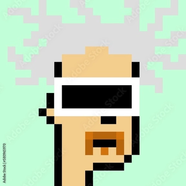 Fototapeta Pixelated people avatar