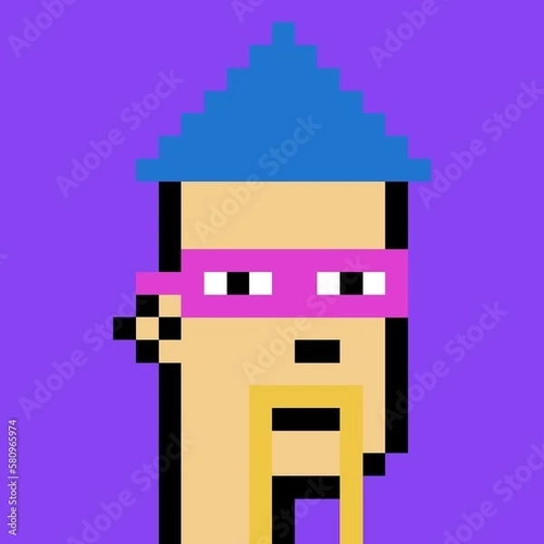 Fototapeta Pixelated people avatar