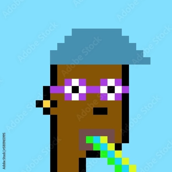 Fototapeta Pixelated people avatar