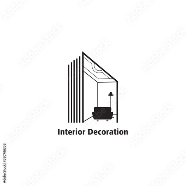 Obraz interior abstract logo design house vector illustration
