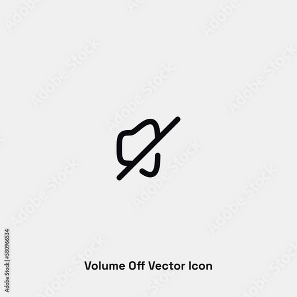 Obraz Volume off vector icon. Premium quality.