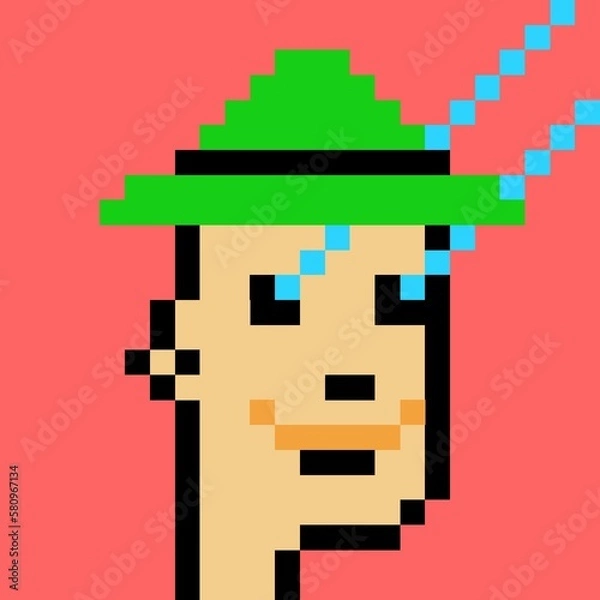 Fototapeta Pixelated people avatar