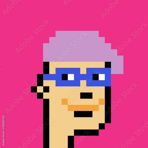 Fototapeta Pixelated people avatar