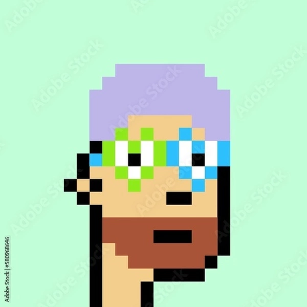 Fototapeta Pixelated people avatar