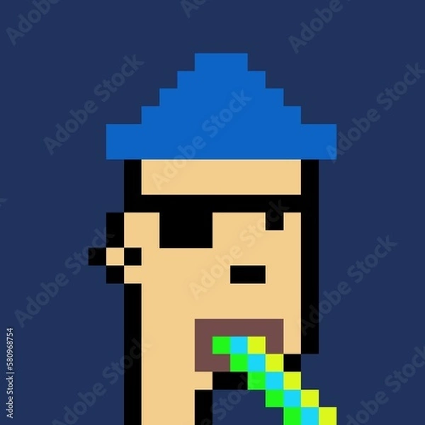 Fototapeta Pixelated people avatar