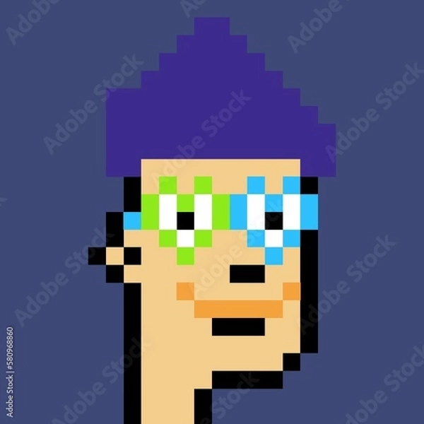 Fototapeta Pixelated people avatar