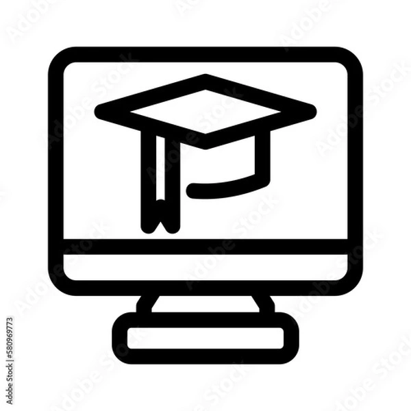 Obraz elearning icon or logo isolated sign symbol vector illustration - high quality black style vector icons
