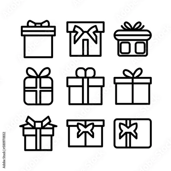 Obraz gift icon or logo isolated sign symbol vector illustration - high quality black style vector icons
