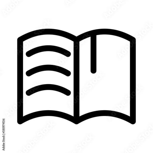 Fototapeta open book icon or logo isolated sign symbol vector illustration - high quality black style vector icons
