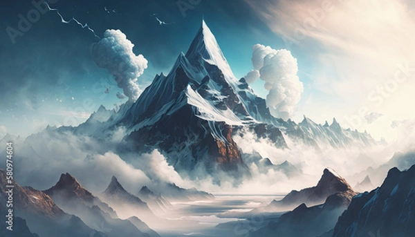 Fototapeta landscape with clouds