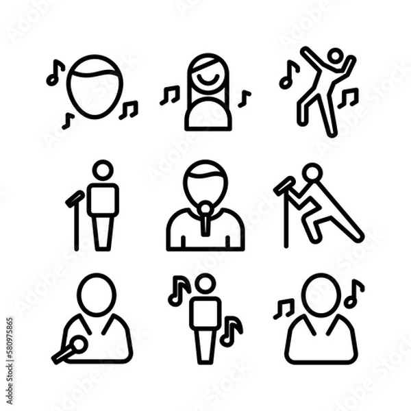 Obraz singer icon or logo isolated sign symbol vector illustration - high quality black style vector icons
