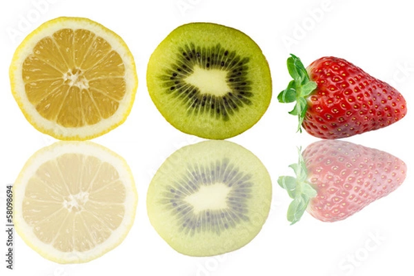 Fototapeta Limone, Kiwi e Fragola