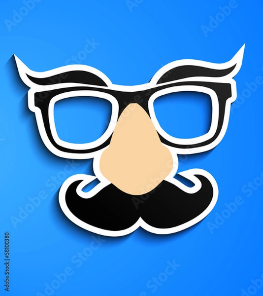 Obraz Mustache glasses eyebrows