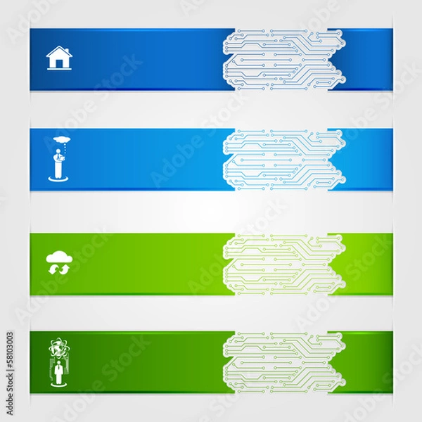 Fototapeta Digital infographic