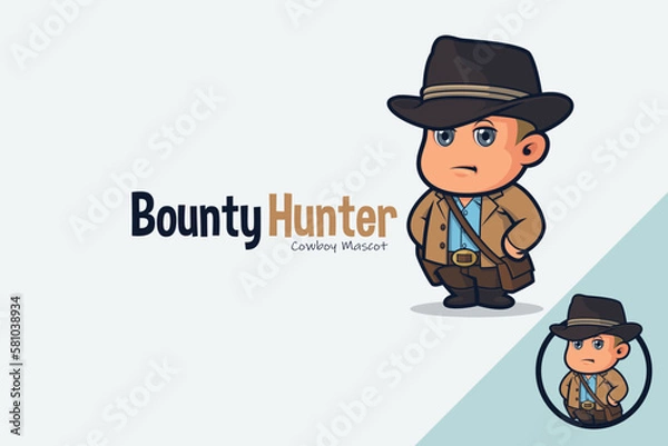 Obraz Cute Bounty Hunter Mascot