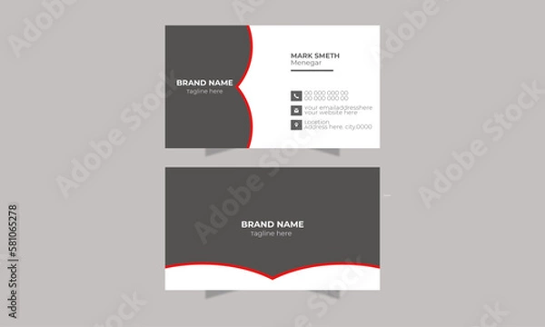 Fototapeta Double Sided Best  Visiting Card and Graphics Design Templates