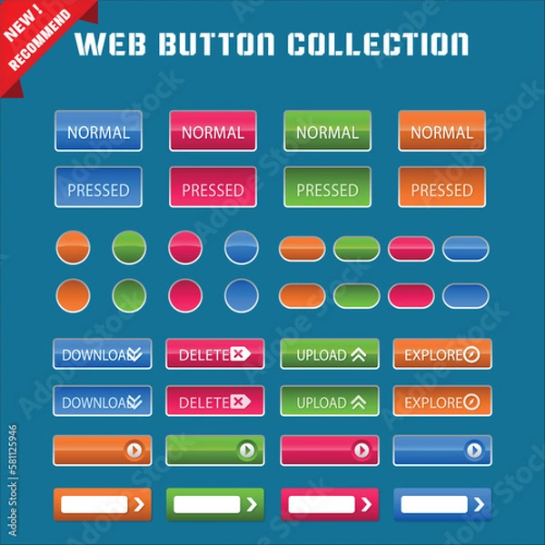 Fototapeta cta web button collection	