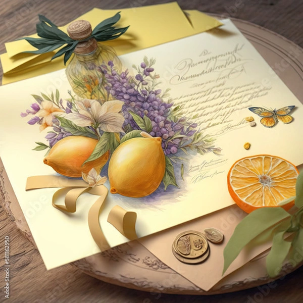 Fototapeta menu food illustration spring