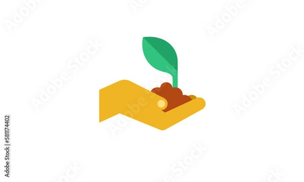 Fototapeta tree planting vector illustration colorful flat design eps8