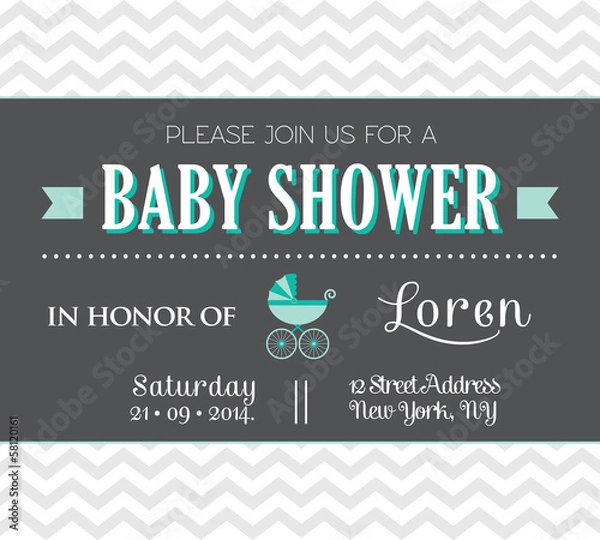 Obraz Baby Shower Invitation