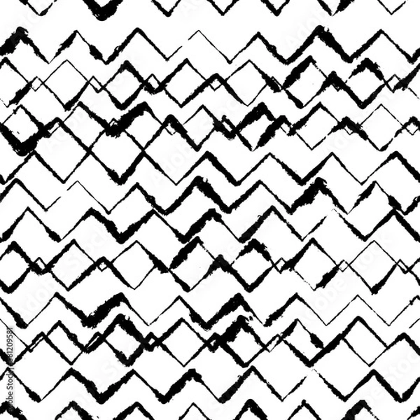Obraz Messy Inky Zigzag Pattern on Blotting Paper