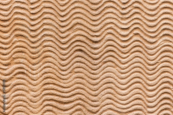 Fototapeta Plaster in a wave form, natural