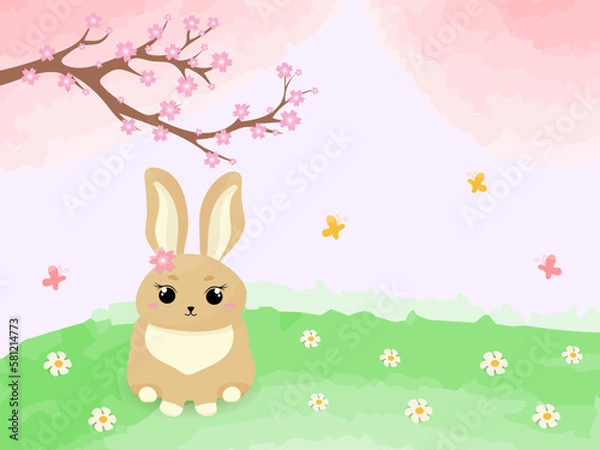 Obraz Cute Bunny. Vector illustration